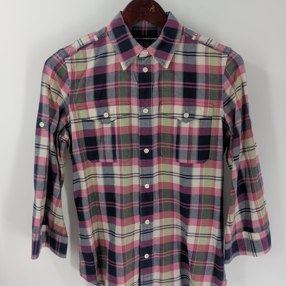 Ralph‎ Lauren Sport Classic Plaid Western Button-Up Shirt Multicolor Size 6 - Picture 2 of 8